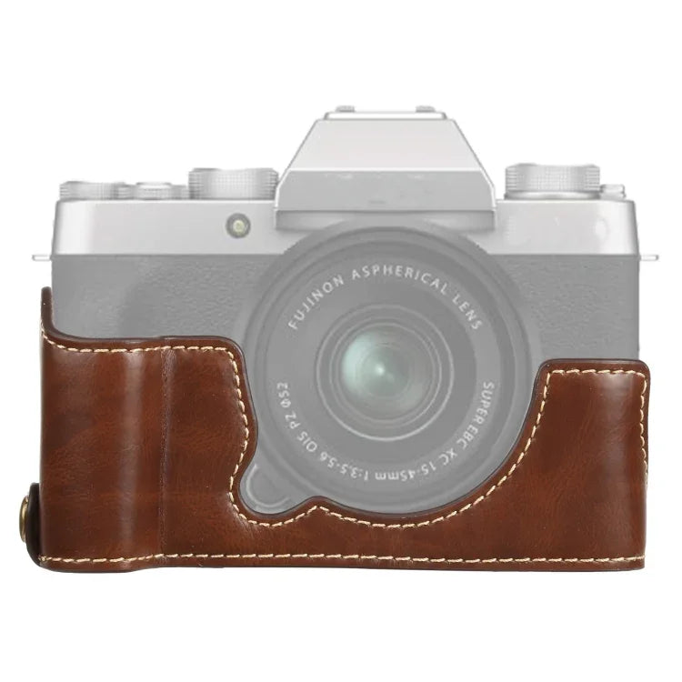Base de Capa Metade para Câmara em Pele PU com Rosca de 1/4 polegada para FUJIFILM XT200, Para FUJIFILM XT200