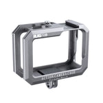 RUIGPRO para GoPro HERO10 Black / HERO9 Black Estrutura de Moldura de Metal para Montagem Protetora com Base de Duplo Cold Shoe, Cinzento Prateado