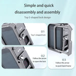 RUIGPRO para GoPro HERO10 Black / HERO9 Black Estrutura de Moldura de Metal para Montagem Protetora com Base de Duplo Cold Shoe, Cinzento Prateado