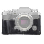 Base de Capa Metade para Câmara em Pele PU com Textura Litchi e Rosca de 1/4 polegada para FUJIFILM X-T4, Para FUJIFILM X-T4 Litchi