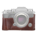 Base de Capa Metade para Câmara em Pele PU com Textura Litchi e Rosca de 1/4 polegada para FUJIFILM X-T4, Para FUJIFILM X-T4 Litchi