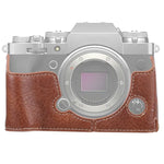 Base de Capa Metade para Câmara em Pele PU com Textura Litchi e Rosca de 1/4 polegada para FUJIFILM X-T4, Para FUJIFILM X-T4 Litchi