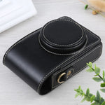 Capa de Corpo Inteiro Vertical com Alça para Câmara em Pele PU para Ricoh GR III / GRII, Sony ZV-1 / DSC-RX100M7 / RX100M6 / RX100M5 / RX100M2, Para Ricoh GR III