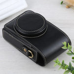 Capa de Corpo Inteiro Vertical com Alça para Câmara em Pele PU para Ricoh GR III / GRII, Sony ZV-1 / DSC-RX100M7 / RX100M6 / RX100M5 / RX100M2, Para Ricoh GR III