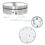 Espelho Giratório 360 Graus de 12cm para Suporte Elétrico de Exposição, Acessório para Filmagem, Carga: 3kg, Espelho Preto 12cm, Espelho Branco 12cm
