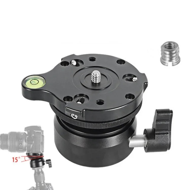 BEXIN DY-60N Tripé Profissional com Rosca de 3/8 polegadas, Base de Cabeça Panorâmica de 360 Graus com Nível de Bolha e Adaptador de Parafuso de 3/8 polegadas, DY-60N 3/8 polegadas