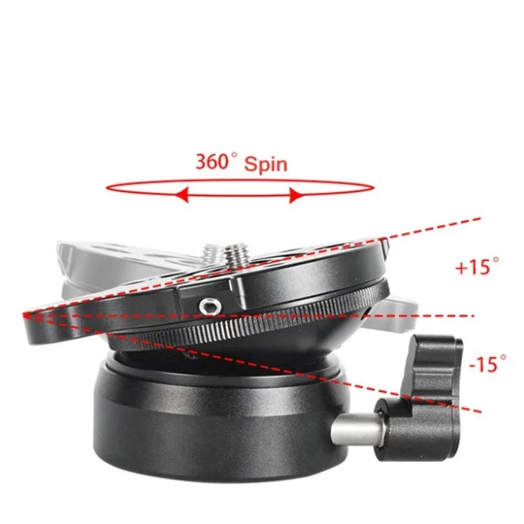 BEXIN DY-60N Tripé Profissional com Rosca de 3/8 polegadas, Base de Cabeça Panorâmica de 360 Graus com Nível de Bolha e Adaptador de Parafuso de 3/8 polegadas, DY-60N 3/8 polegadas