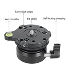 BEXIN DY-60N Tripé Profissional com Rosca de 3/8 polegadas, Base de Cabeça Panorâmica de 360 Graus com Nível de Bolha e Adaptador de Parafuso de 3/8 polegadas, DY-60N 3/8 polegadas