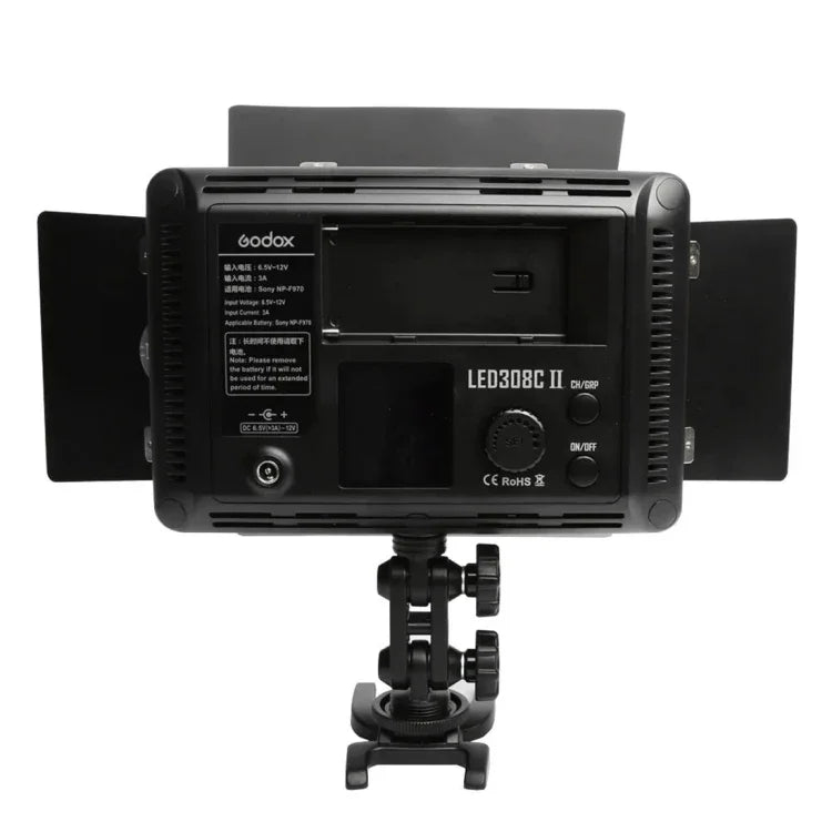 Godox LED308C II Luz Fotográfica Dimerizável com 308 LEDs 860LUX Luz Profissional para Vlogging, Vídeo e Estúdio Fotográfico para Câmaras DSLR Canon / Nikon