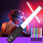 LUXCeO Q508A Bastão LED Fotográfico de 8 Cores Luz de Vídeo Impermeável Luz de Preenchimento LED Portátil com Controlo Remoto, Q508A