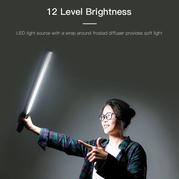 LUXCeO Q508A Bastão LED Fotográfico de 8 Cores Luz de Vídeo Impermeável Luz de Preenchimento LED Portátil com Controlo Remoto, Q508A