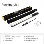 LUXCeO Q508A Bastão LED Fotográfico de 8 Cores Luz de Vídeo Impermeável Luz de Preenchimento LED Portátil com Controlo Remoto, Q508A