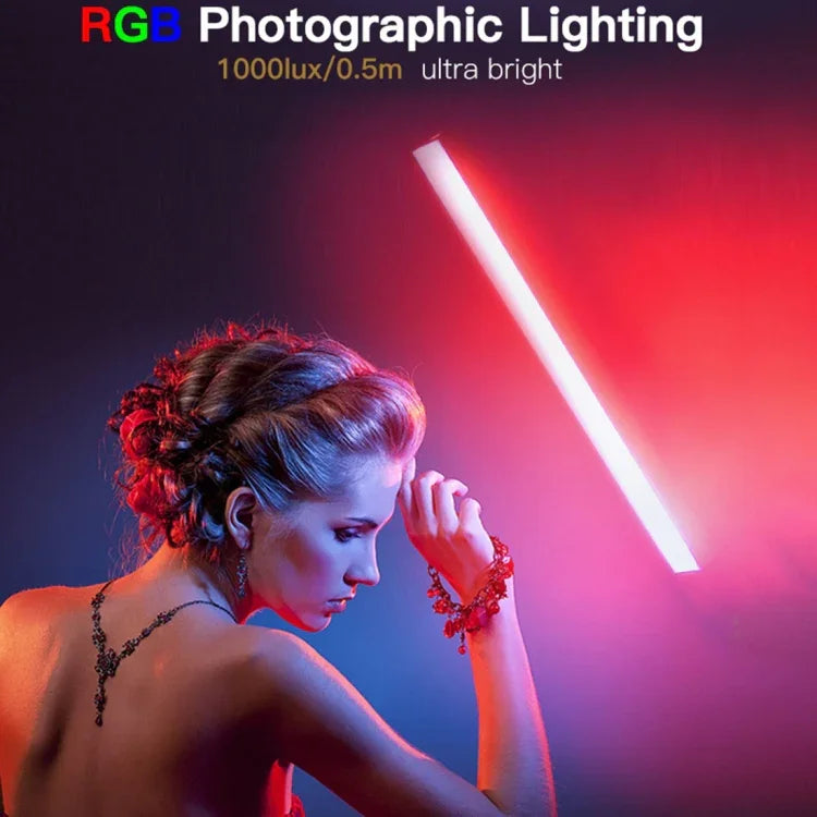LUXCeO Q508A Bastão LED Fotográfico de 8 Cores Luz de Vídeo Impermeável Luz de Preenchimento LED Portátil com Controlo Remoto, Q508A