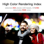 LUXCeO Q508A Bastão LED Fotográfico de 8 Cores Luz de Vídeo Impermeável Luz de Preenchimento LED Portátil com Controlo Remoto, Q508A