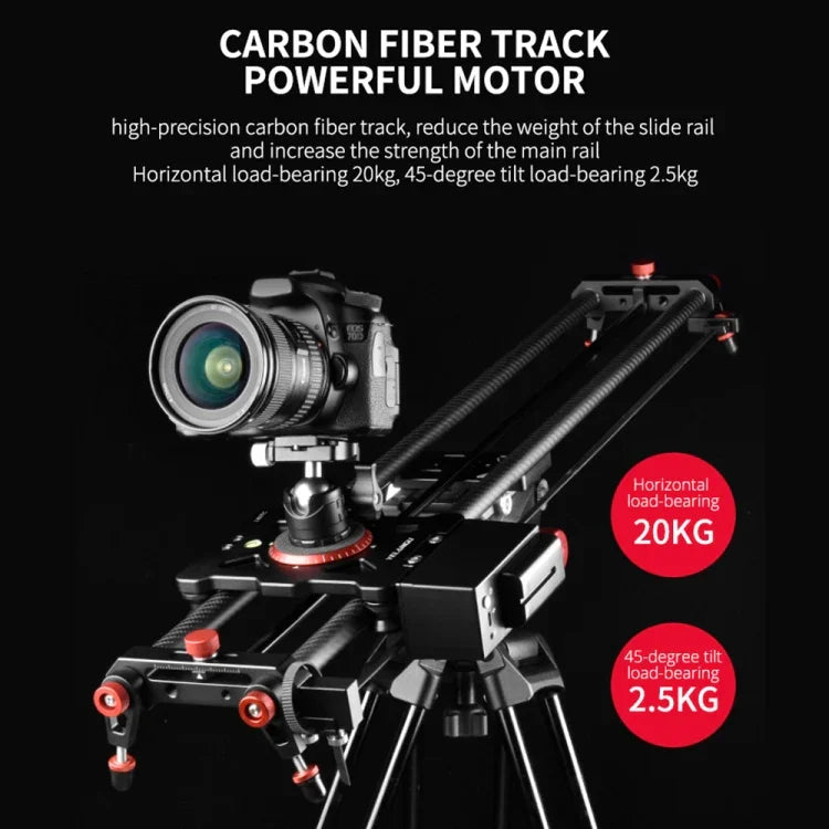 YELANGU L80TC Carril Deslizante Elétrico de 80cm com Controlo Remoto 2.4GHz para Câmaras SLR / Vídeo, L80TC 80cm