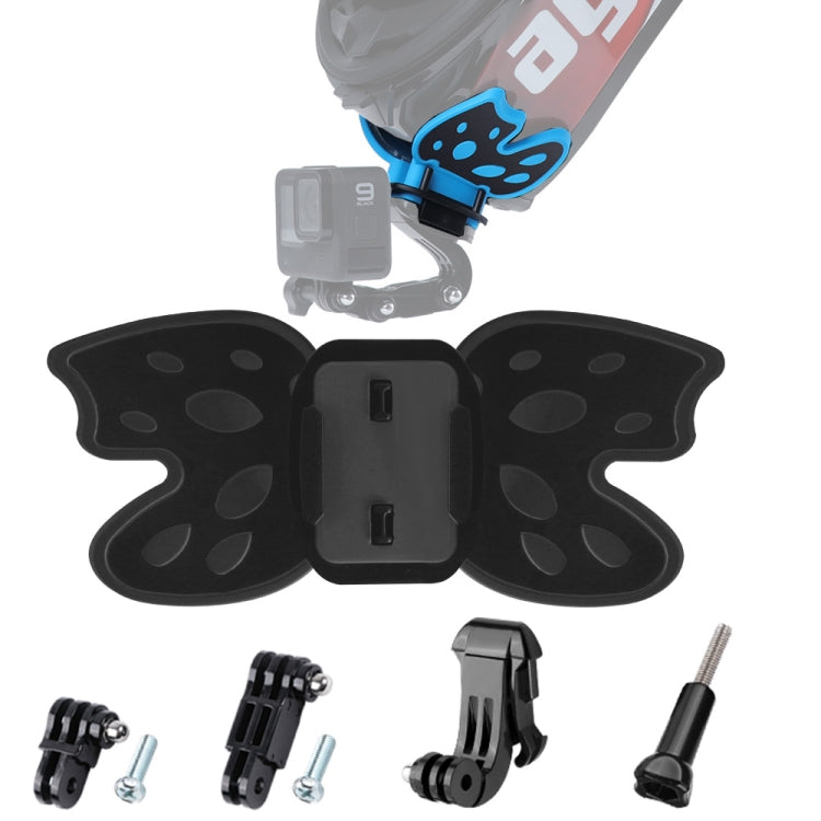 Adaptador de Montagem para Capacete Butterfly com Braço Pivotante 3-Vias & Fivela J-Hook & Parafuso Longo para GoPro, Insta360, DJI e Outras Câmaras de Ação, Montagem Butterfly com Braço Pivotante & Fivela J-Hook
