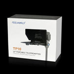 FEELWORLD TP10 Teleprompter Portátil Dobrável de 10 polegadas com Anel Adaptador de Lente e Controlo Remoto para Smartphone / Tablet até 10 polegadas, TP10