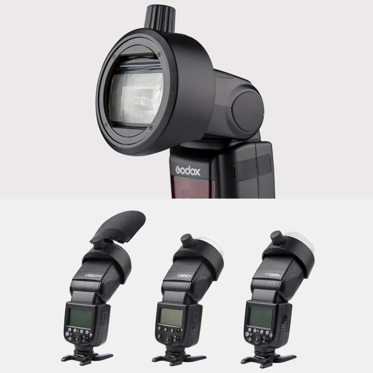 Adaptador Redondo para Flash Speedlite Godox S-R1 para Godox TT685 / V860II / V350 / TT600, S-R1