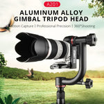 YELANGU A201 Cabeça de Tripé Gimbal Horizontal 360 Graus para Câmaras DV e SLR, A201