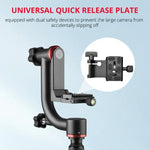YELANGU A201 Cabeça de Tripé Gimbal Horizontal 360 Graus para Câmaras DV e SLR, A201