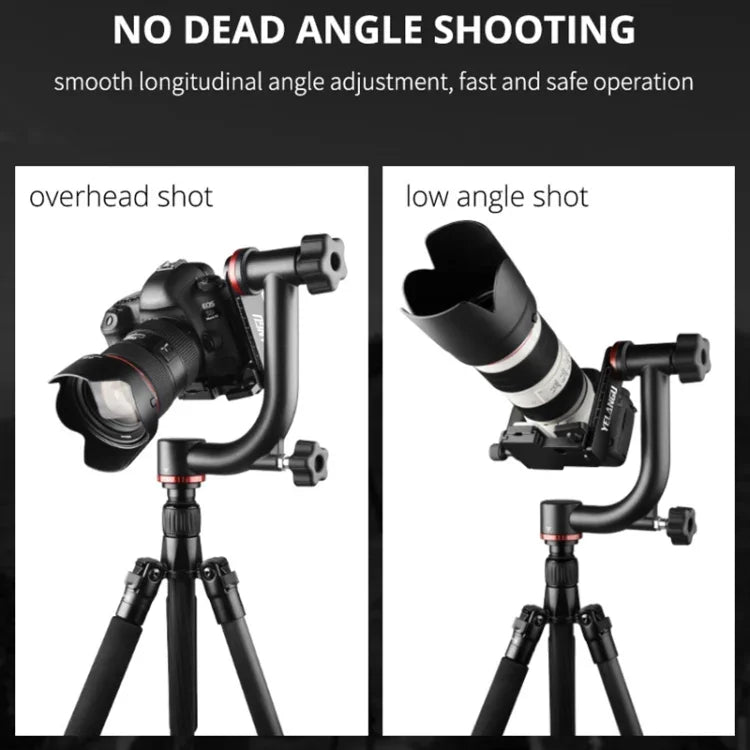YELANGU A201 Cabeça de Tripé Gimbal Horizontal 360 Graus para Câmaras DV e SLR, A201