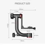 YELANGU A201 Cabeça de Tripé Gimbal Horizontal 360 Graus para Câmaras DV e SLR, A201