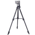 YUNTENG VCT-680RM Tripé com Pernas Dobráveis em 4 Secções, Liga de Alumínio, Cabeça de Tripé Tridimensional para Câmara DSLR & Digital, Altura Ajustável: 46-138cm, VCT-680RM