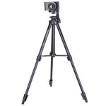 YUNTENG VCT-680RM Tripé com Pernas Dobráveis em 4 Secções, Liga de Alumínio, Cabeça de Tripé Tridimensional para Câmara DSLR & Digital, Altura Ajustável: 46-138cm, VCT-680RM
