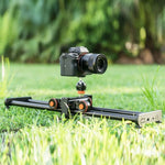 YELANGU L4X-60ET Carril Deslizante de Emenda 60cm + Fecho de Carril com Carrinho e Cabeça de Bola para Câmaras SLR / Câmaras de Vídeo, L4X-60ET 60cm