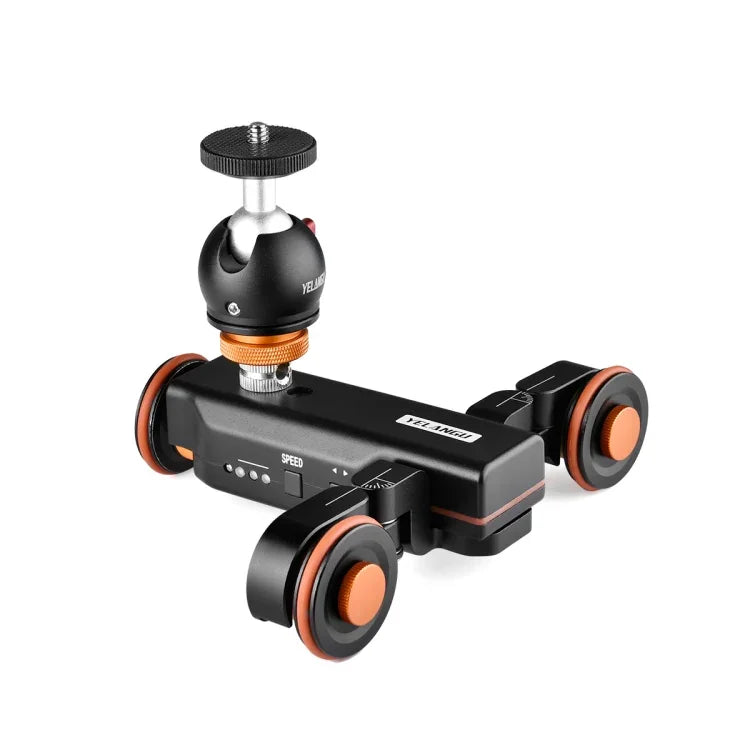 YELANGU L4X-BC Carrinho Elétrico com Roda para Câmara Dolly II Carril Deslizante com 3 Rodas e Cabeça de Bola, Carga: 3kg, L4X-BC