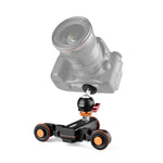 YELANGU L4X-BC Carrinho Elétrico com Roda para Câmara Dolly II Carril Deslizante com 3 Rodas e Cabeça de Bola, Carga: 3kg, L4X-BC