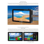 Monitor de Campo para Câmara DSLR FEELWORLD LUT5 Ecrã Tátil Ultra Brilhante 5.5 polegadas 3000nit, LUT5