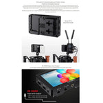 Monitor de Campo para Câmara DSLR FEELWORLD LUT5 Ecrã Tátil Ultra Brilhante 5.5 polegadas 3000nit, LUT5