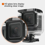 Caixa Protetora Impermeável 45m + Tampa Traseira com Ecrã Tátil para GoPro NEW HERO /HERO6 /5, com Fivela, Suporte Básico e Parafuso, Sem Necessidade de Remover a Lente, Ecrã Tátil (Transparente)