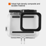 Caixa Protetora Impermeável 45m + Tampa Traseira com Ecrã Tátil para GoPro NEW HERO /HERO6 /5, com Fivela, Suporte Básico e Parafuso, Sem Necessidade de Remover a Lente, Ecrã Tátil (Transparente)