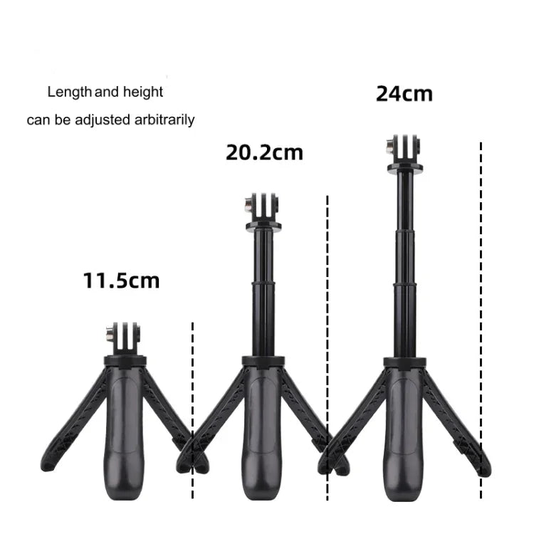 Suporte Multifuncional Dobrável para Tripé e Monopé Selfie para GoPro, Insta360, DJI e Outras Câmaras de Ação, Comprimento: 12-23cm, Comprimento: 12-23cm (Vermelho), Comprimento: 12-23cm (Azul)