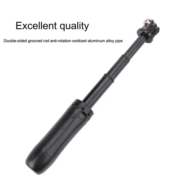 Suporte Multifuncional Dobrável para Tripé e Monopé Selfie para GoPro, Insta360, DJI e Outras Câmaras de Ação, Comprimento: 12-23cm, Comprimento: 12-23cm (Vermelho), Comprimento: 12-23cm (Azul)