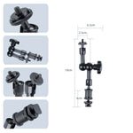 Braço Mágico Articulado de Fricção Ajustável de 7 polegadas + Garras Grandes, Braço Mágico de 7 polegadas + Garras