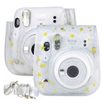 Bolsa de Câmara Stars Crystal em PVC Rígido com Alça de Ombro para FUJIFILM Instax Mini 11, Transparente