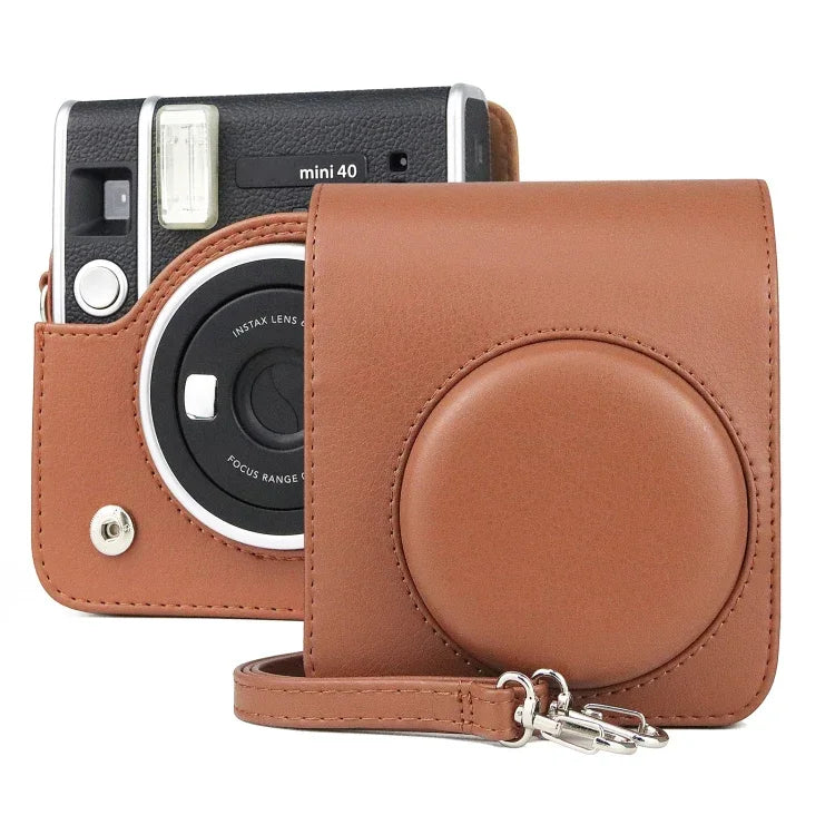 Bolsa de Câmera Retro em Pele PU com Alça para FUJIFILM instax mini 40, Para FUJIFILM instax mini 40