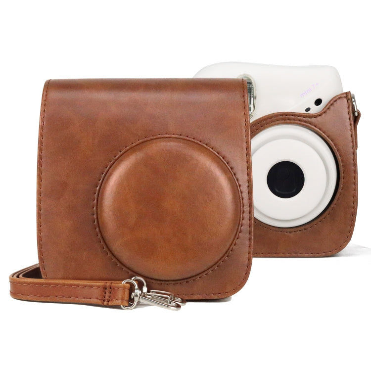 Bolsa de Câmera Retro em Pele PU com Alça para FUJIFILM instax mini 7+, Para FUJIFILM instax mini 7+