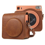 Bolsa de Câmera em Pele PU com Alça para FUJIFILM instax Square SQ1