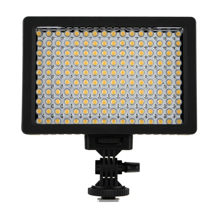 Luz de Vídeo LED de Luz Branca HD-160 para Fotografia com Câmara, Luz de Preenchimento para Canon, Nikon, Câmara DSLR com 3 Placas de Filtro, HD-160