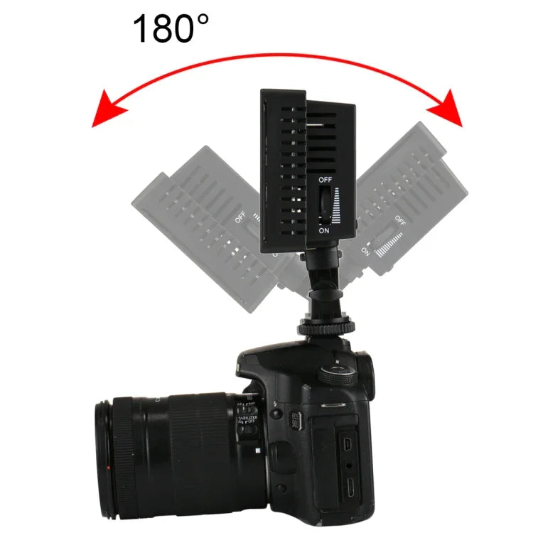 Luz de Vídeo LED de Luz Branca HD-160 para Fotografia com Câmara, Luz de Preenchimento para Canon, Nikon, Câmara DSLR com 3 Placas de Filtro, HD-160