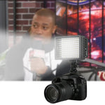 Luz de Vídeo LED de Luz Branca HD-160 para Fotografia com Câmara, Luz de Preenchimento para Canon, Nikon, Câmara DSLR com 3 Placas de Filtro, HD-160