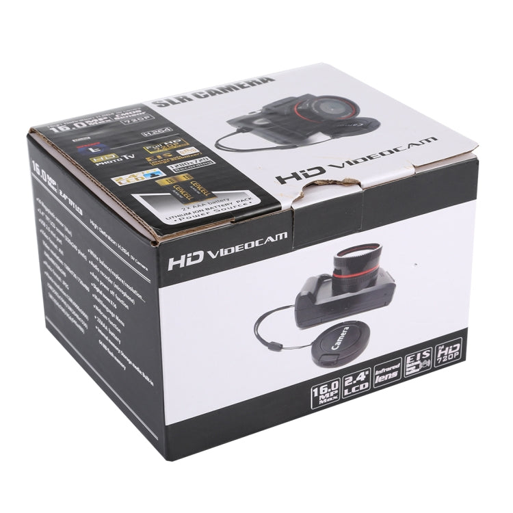 Câmara Digital com Ecrã Flip de 1.3 Megapixels por Interpolação, Lente Intercambiável, Ecrã LCD de 2.4 polegadas, Gravação Full HD 720P, Lente Infravermelha, EIS, Preto, Branco