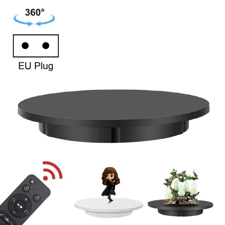 Suporte de Exposição Rotativo Elétrico de 60cm para Adereços, Carga: 100kg, Alimentação por Ficha, Ficha UE, 60cm, Ficha UE