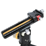 Suporte de Placa de Libertação Rápida MR-180 para Cabeça de Tripé com Trilho Macro de Alumínio de Precisão de 180mm 2-vias FITTEST