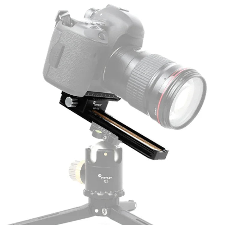 Suporte de Placa de Libertação Rápida MR-180 para Cabeça de Tripé com Trilho Macro de Alumínio de Precisão de 180mm 2-vias FITTEST