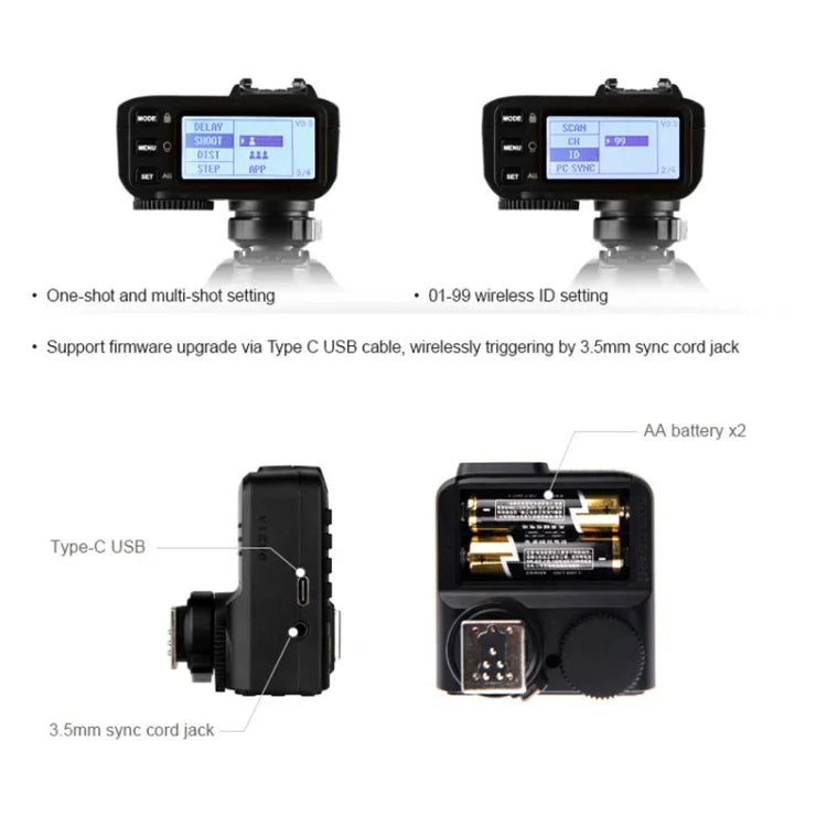 Godox X2T-P Disparador de Flash Sem Fios Bluetooth E-TTL II para Pentax, X2T-P para Pentax